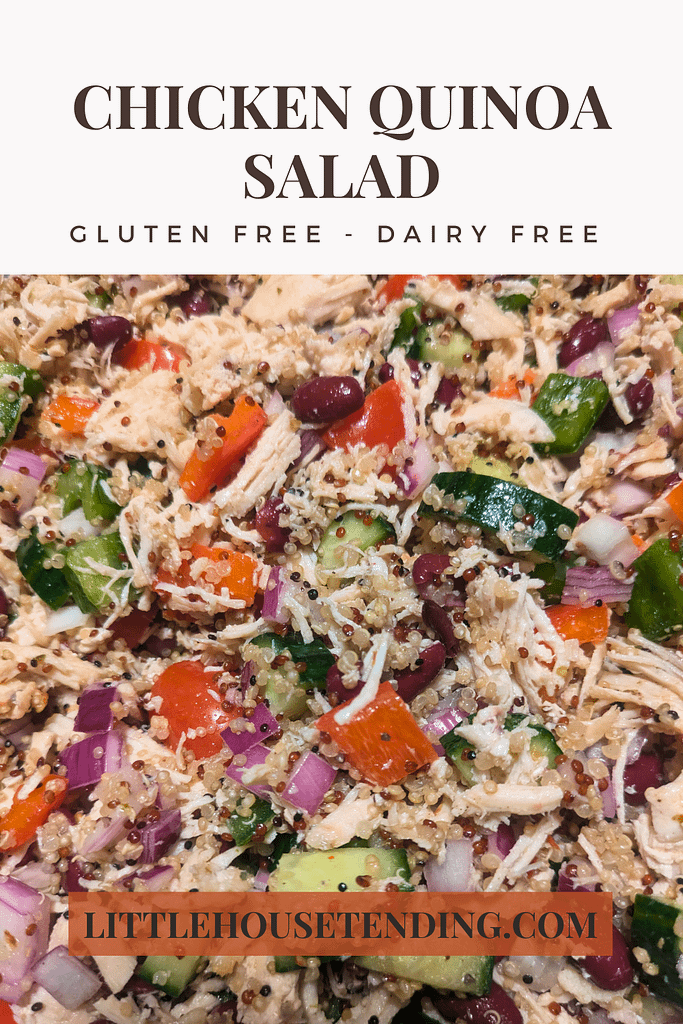 Chicken quinoa salad Pinterest pin